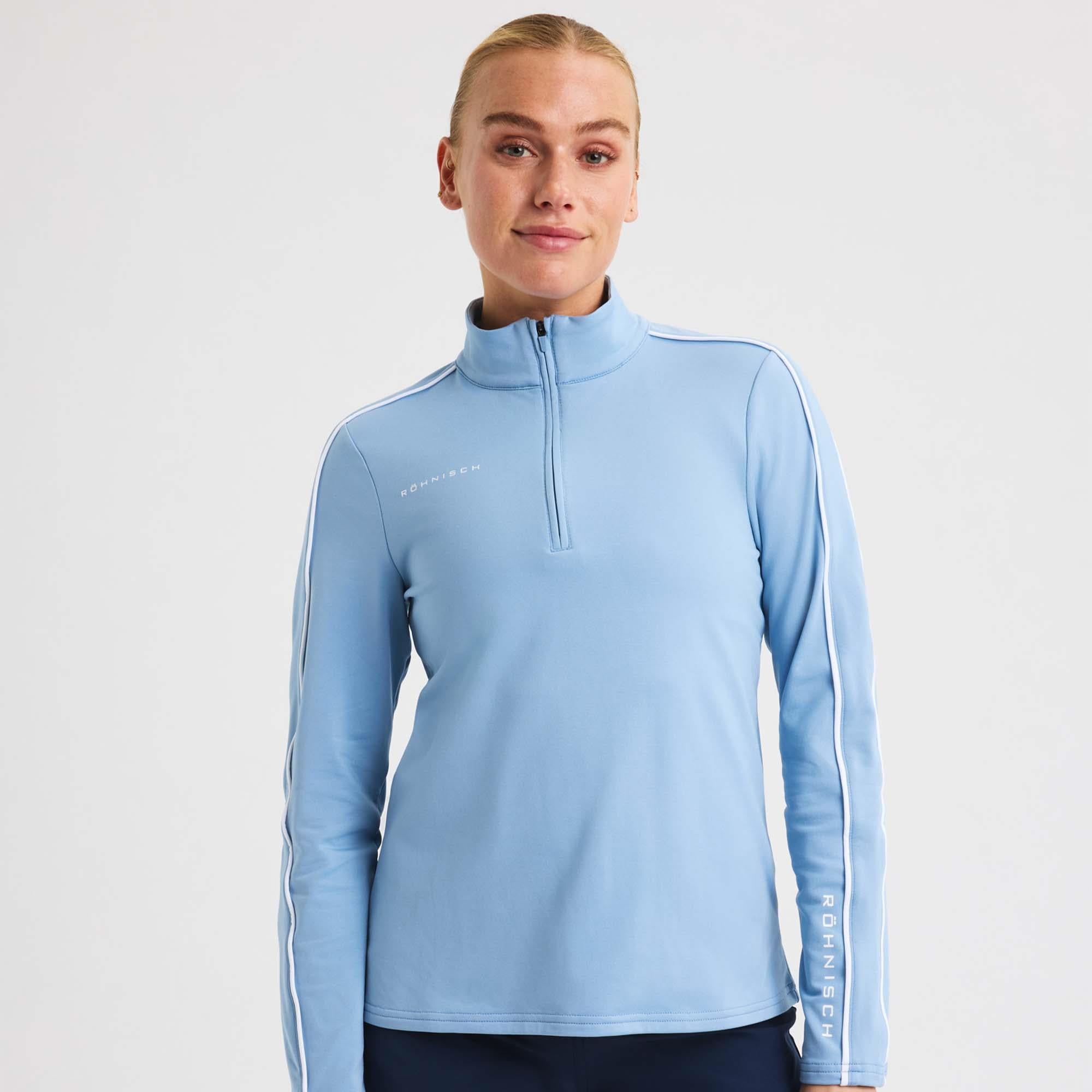 Rohnisch Amie Brushed Ladies Golf Mid Layer Dove Blue